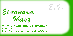 eleonora ihasz business card